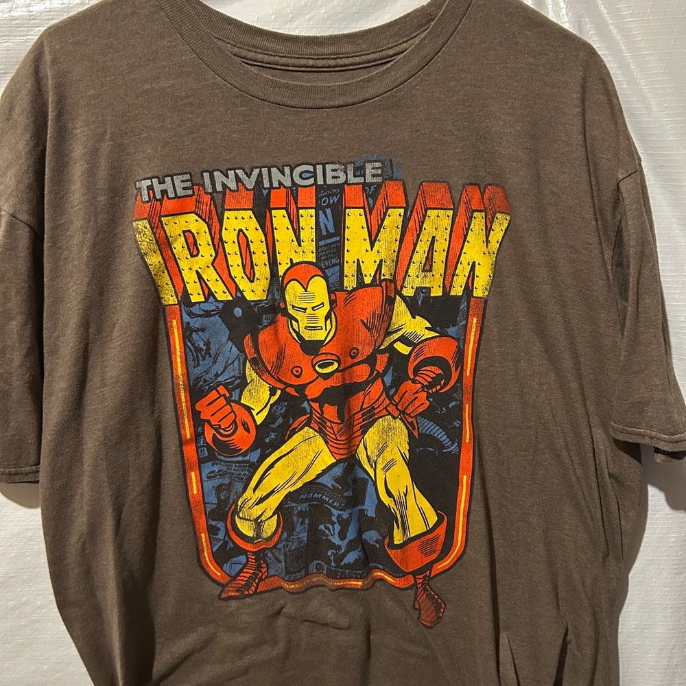 Marvel Brown Iron Man Short Sleeve Tee